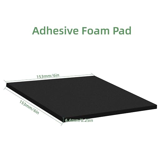 8Pcs Black EVA Foam Pad 6in x 6in x 1/4in High Density Closed Cell Foam Sheet - Image 2