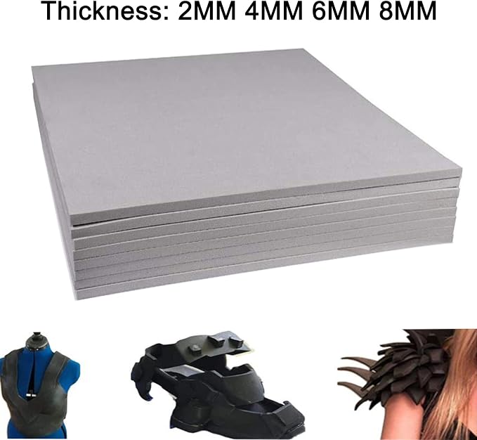 Labzhang Grey EVA Foam Cosplay, 1 Piece of 4mm Craft Foam, Cosplay Foam - Image 6