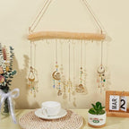 15 Inch 7 Hook Driftwood Wall Hanging Wooden Wall Hooks Decor Natural Wood - Image 3