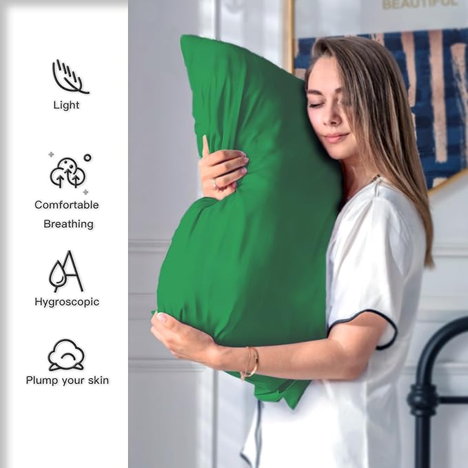 Mulberry Silk Pillowcase for Hair and Skin Standard Size 20"X 26" Pillow Case - Image 3