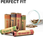 L LIKED 64 Assorted Preformed Coin Wrappers, Nickels and Dimes - Image 6