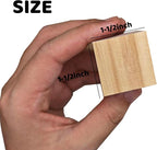 MUXGOA 1-1/2 inch Unfinished Wooden Cubes, Wood Blocks - Image 2