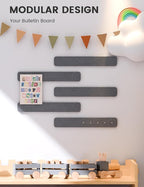 Fluxynara Cork Board Alternative Felt Strip Board 5-Pack 13"x2", Office Pin - Image 5