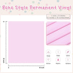 Tintnut Boho Permanent Vinyl 8 Sheets 12''x10'' Pink Purple Adhesive Vinyl | - Image 2