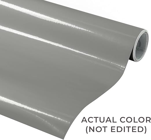 VViViD DECO65 Grey Gloss Permanent Adhesive Craft Vinyl - Image 2