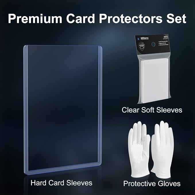 200 Card Sleeves Hard Plastic, Premium Trading Card Holder - Image 4