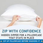 Pillow Cases - 100% Viscose Derived from Bamboo - Cooling Pillowcase - King Size - Image 3