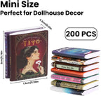 DIYDEC 200pcs Mini Books Miniatures Dollhouse Books - Image 2