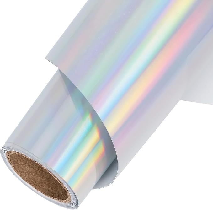 TORC Metallic HTV Heat Transfer Vinyl Roll 12" X 5FT Silver Holographic Iron on by TORC