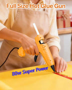 Full Size Hot Glue Gun with 10 Glue Sticks | 80W High-Power Fast Heating - Image 2