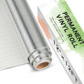 Lya Vinyl Metallic Brushed Silver Permanent Vinyl Roll, by LyaVinyl