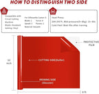 Red HTV Iron on Vinyl Rolls, Silhouette or Heat Press Machine - Image 4