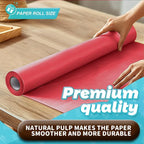 PerkHomy Red Kraft Paper Roll 17.5" x 760" - Image 3