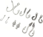 Honbay 60PCS Alloy Fish Hook Double Sided Fish Charms Pendant Fishing Jewelry - Image 3