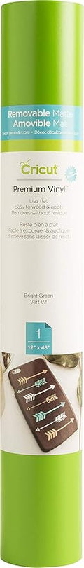 Cricut Removable Vinyl, Bright Green - 4ft Roll Premium No-Residue Vinyl by Unknown