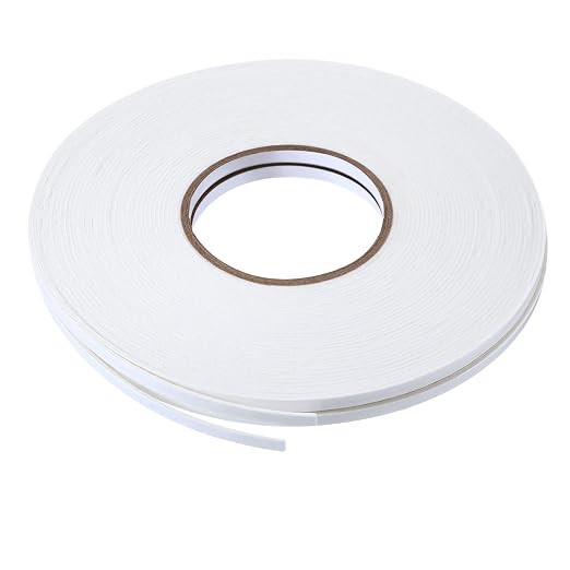 Tatuo 2 Rolls Double Sided Foam Tape 1/4 Inch by 50 Feet White PE Foam Tape - Image 5