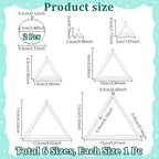 NBEADS 6 Pcs 6 Sizes Transparent Acrylic Sewing Template, Acrylic Quilting - Image 2