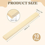 MECCANIXITY 10Pcs Wood Strips Slats, 3/8" x 7/8" x 8" Thin Wood Sticks Flat - Image 2
