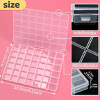 IOOLEEM 42 Grids Plastic Bead Organizer Box, Organizer Container Storage Box - Image 2