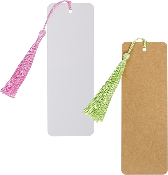 choyaxo 120 Pcs Kraft Paper Blank Bookmarks - Image 7