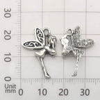 iloveDIYbeads 100g Craft Supplies Antique Silver Wings Angel Fairy Charms - Image 5
