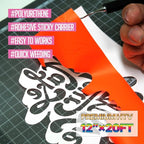 PU Heat Transfer Vinyl 12"×20ft Roll Neon Orange – HTV - Image 2