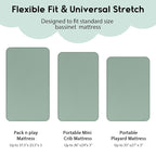 Yoofoss Pack and Play Sheets Fitted, Mini Crib Sheets 2-Pack - Image 3
