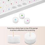Ikee Design 50 White Foam Gem and Bead Storage Jars Showcase Stackable Display - Image 3