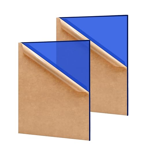 2 Pack 12'' x 16'' Translucent Blue Acrylic Sheet, 3mm Thick Acrylic Plastic by Unknown