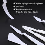 30Pcs Plastic Spatula Palette Knives, Palette Knife Set Thin and Flexible Art - Image 5
