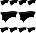 10-Pack 6ft Black Spandex Table Covers by Unknown
