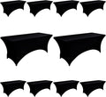 10-Pack 8ft Black Spandex Table Covers by Unknown