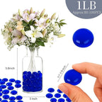 ARSUK 1LB Blue Flat Glass Marbles, Beads - Image 2