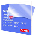 Clear Acrylic Sheets, 24x36 inches, 1/4 inch Thick, 6mm Versatile Plexiglass by GETWANT