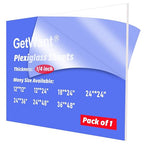 Clear Acrylic Sheets, 24x36 inches, 1/4 inch Thick, 6mm Versatile Plexiglass by GETWANT
