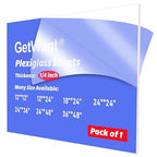 1/4 Clear Acrylic Sheet, 6mm Thick 18x24 Plexiglass Sheets by GETWANT