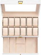 ProCase Watch Box, 12 Slot Mens Watch Case - Image 8