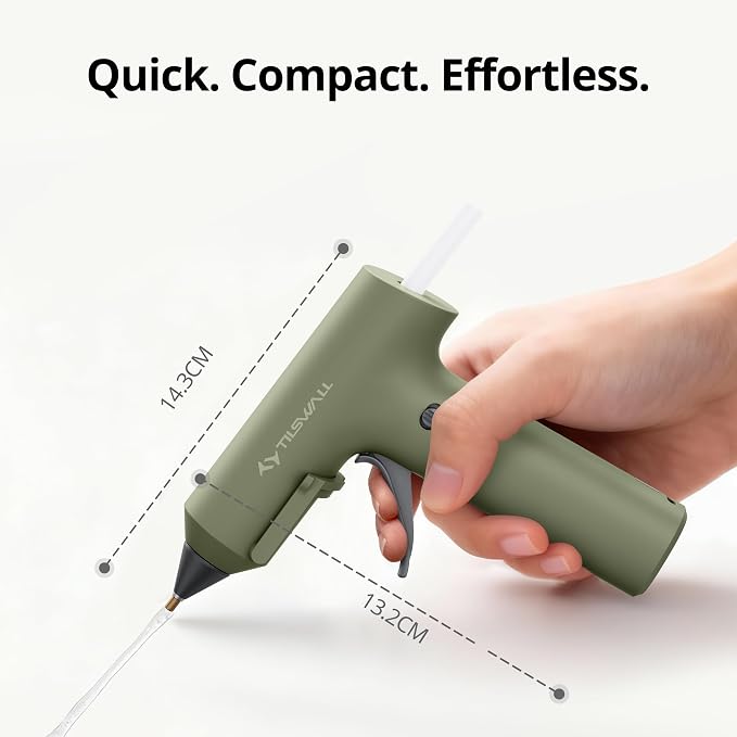 Tilswall Cordless Hot Glue Gun, Fast Preheating, Glue Gun and Sticks Set - Image 2