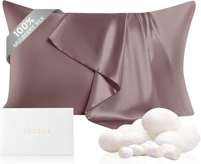 THXSILK 22 Momme 100% Pure Mulberry 6A+ Silk Pillowcase by THXSILK