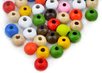 AD Beads Wood Spacer Loose Wooden Craft Beads Big Hole Beads Assorted - Image 2