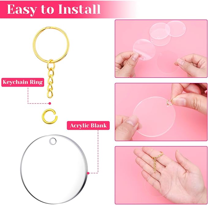 Audab Acrylic Keychain Blanks - Image 6