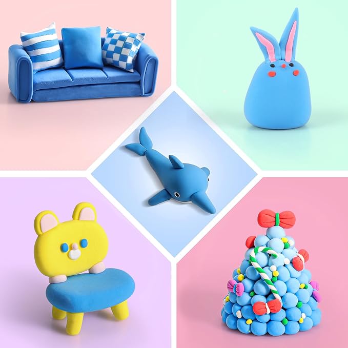 ifergoo Blue Air Dry Clay - Image 4
