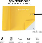 FUNKAKA Yellow HTV Heat Transfer Vinyl Rolls, Adhesive HTV Vinyl - Image 2