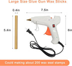 Sealing Wax Sticks 12P with Glue Gun, Luxiv 5.4" Sealing Waxs Stick 10MM Fire - Image 2