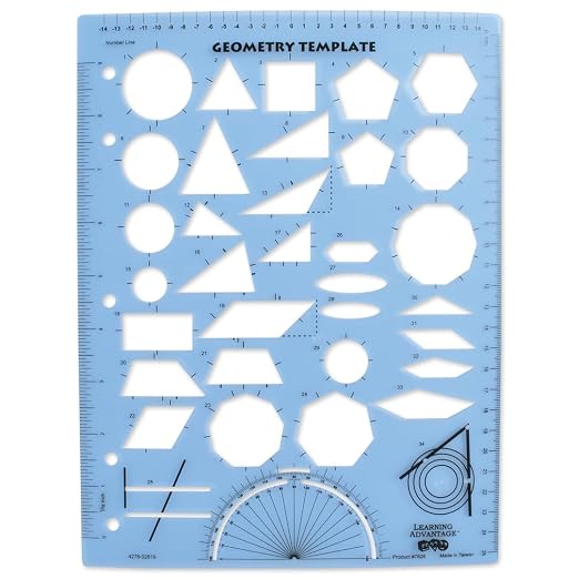 LEARNING ADVANTAGE Geometry Template, Stencil by LEARNINGADVANTAGE