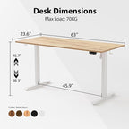 Agilestic Electric Standing Desk, 63 x 24 Inches Height Adjustable Desk - Image 3