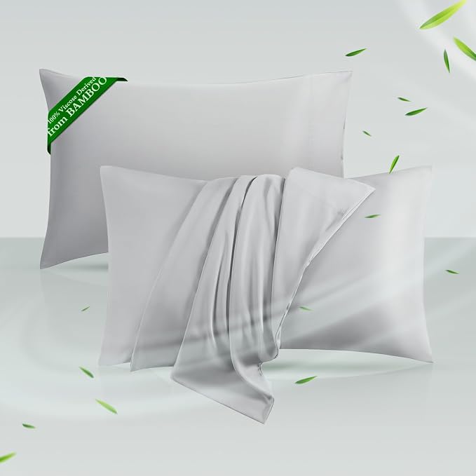 Cooling Pillowcases King Size Set of 2, Viscose Derived from Bamboo by HOTSLEEPERSHEETS