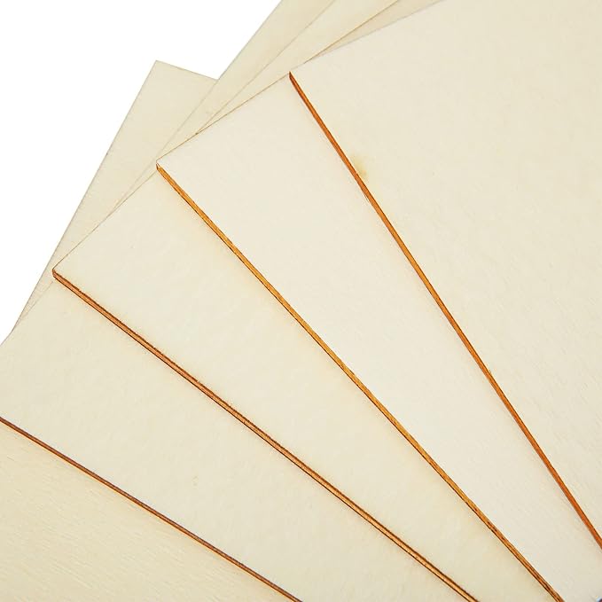 100 Pieces 4x4 Inch Wood Squares Unfinished Basswood Plywood Wooden Sheets 1/8 - Image 3