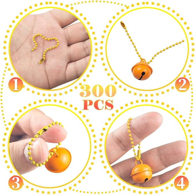 300Pcs Stainless Steel Ball Chain Set, 2.4mm Bead Chains 10 Colors 3.9 Inch - Image 3