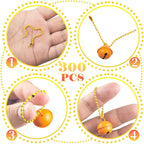 300Pcs Stainless Steel Ball Chain Set, 2.4mm Bead Chains 10 Colors 3.9 Inch - Image 3